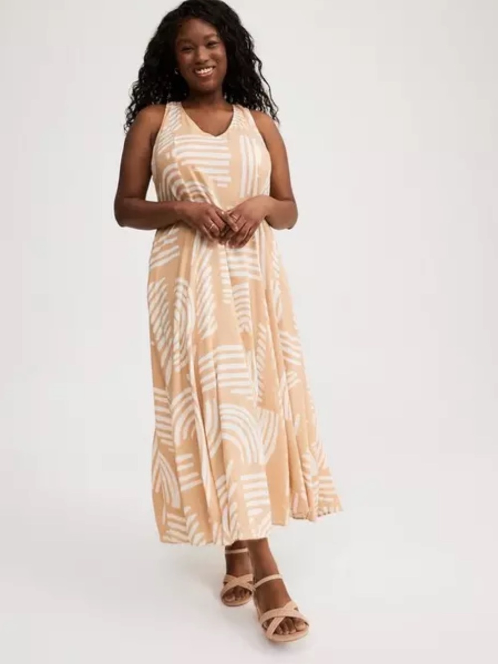 Torrid Challis Twist Back Maxi Dress. Size 1=XL